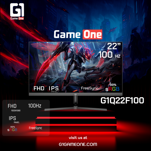 GameOne G1Q22F100 – 21.5" FHD IPS, 100Hz,Gaming Monitor GameOne G1Q22F100 – 21.5" FHD IPS, 100Hz,Gaming Monitor