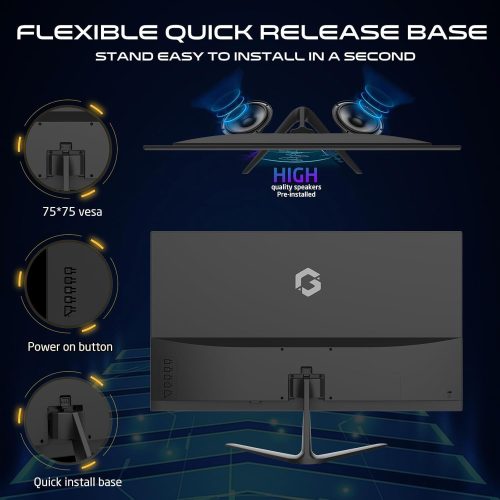  GAMEON GOES22FHD120IPS 22 Inch Gaming Monitor, 0.5ms, HDMI 2.1, Black