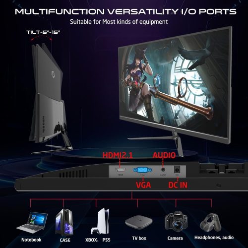  GAMEON GOES22FHD120IPS 22 Inch Gaming Monitor, 0.5ms, HDMI 2.1, Black