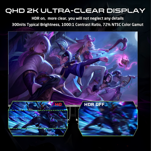 GAMEON GOPS27QHD180IPS Pro Series 27" QHD, 180Hz, MPRT 0.5ms, HDMI 2.1, Fast IPS Gaming Monitor (Supports PS5) - Black GAMEON GOPS27QHD180IPS Pro Series 27" QHD, 180Hz, MPRT 0.5ms, HDMI 2.1, Fast IPS Gaming Monitor (Supports PS5) - Black