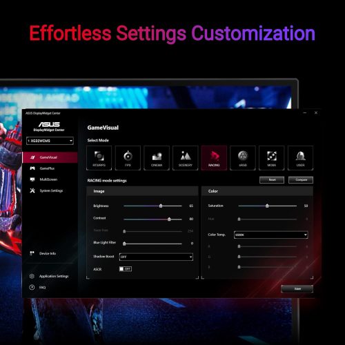 ROG Strix XG32WCMS 32" QHD Curved Gaming Monitor – Above 144Hz (280Hz), 1ms, USB-C, HDR, VA, ELMB Sync ROG Strix XG32WCMS 32" QHD Curved Gaming Monitor – Above 144Hz (280Hz), 1ms, USB-C, HDR, VA, ELMB Sync