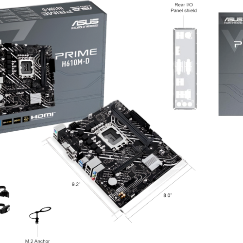 ASUS PRIME H610M-D DDR5 Gaming Motherboard ASUS PRIME H610M-D DDR5 Gaming Motherboard