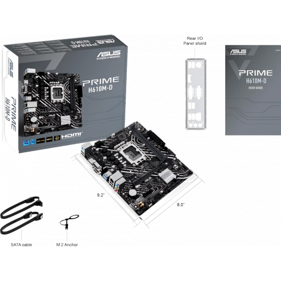 ASUS PRIME H610M-D DDR5 Gaming Motherboard ASUS PRIME H610M-D DDR5 Gaming Motherboard