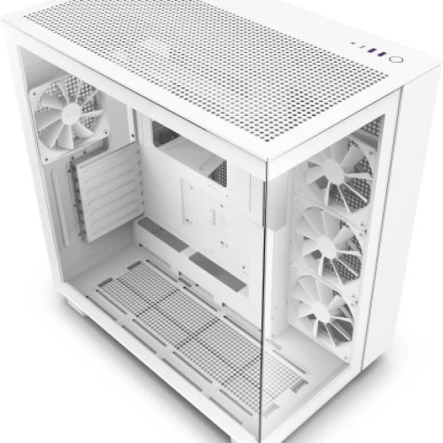 صندوق كمبيوتر العاب Nzxt | حجم متوسط | يدعم ATX | ابيض | طراز Nzxt H9 Flow