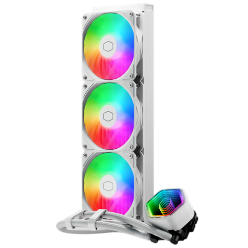Cooler Master 360mm MasterLiquid 360 Core II ARGB White Intel/AMD CPU Liquid Cooler Cooler Master 360mm MasterLiquid 360 Core II ARGB White Intel/AMD CPU Liquid Cooler