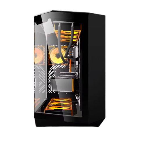 DarkFlash DY470 black– Panoramic Case with 4 ARGB Fans DarkFlash DY470 black– Panoramic Case with 4 ARGB Fans