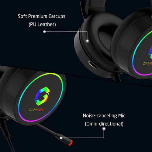 GAMEON GOT200A Thunderstrike RGB Gaming Headset - Black GAMEON GOT200A Thunderstrike RGB Gaming Headset - Black