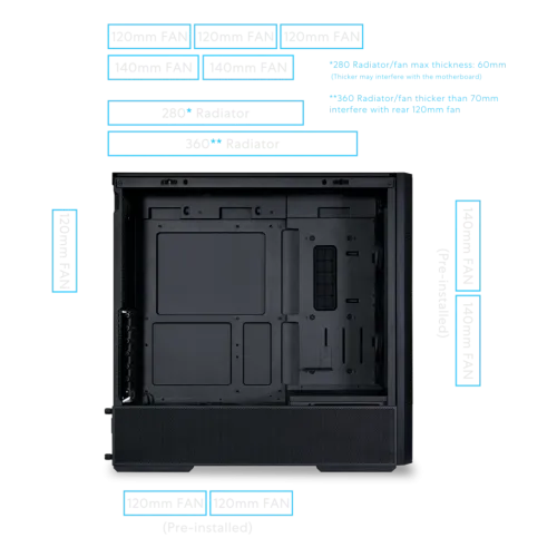 LIAN LI LANCOOL 207 DIGITAL Black Gaming Case with 6-Inch LCD LIAN LI LANCOOL 207 DIGITAL Black Gaming Case with 6-Inch LCD