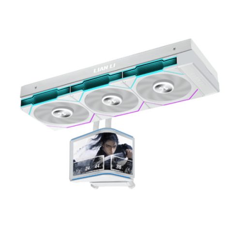  LIAN LI HydroShift II OLED Curved 360mm AIO Liquid Cooler with 6.67-Inch 2K 60Hz OLED Display