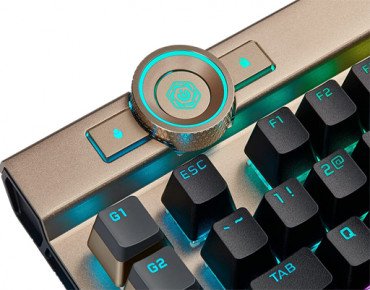 CORSAIR K100 RGB Optical-Mechanical Gaming Keyboard Midnight Gold