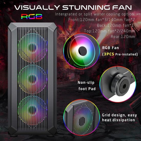 Gameon Trident II S-Series Mid Tower Gaming Case