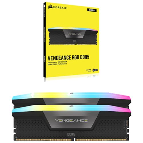 -Corsair DDR5 RAM VENGEANCE RGB 32GB (2x16GB) 6000MHz C40-Black