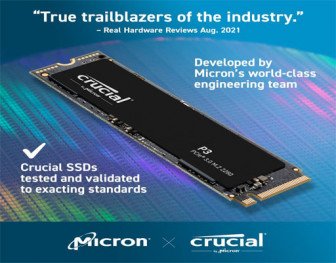 Crucial P3 1TB PCIe Gen3 3D NAND NVMe M.2 SSD, up to 3500MB/s