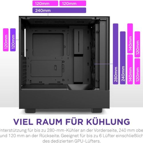 NZXT H5 Flow ATX Mid-tower Case Black NZXT H5 Flow ATX Mid-tower Case Black