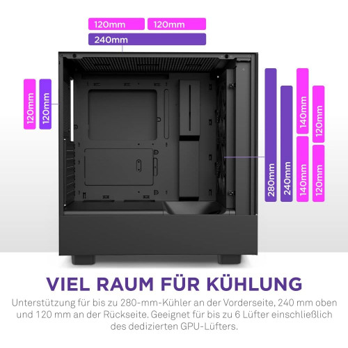 NZXT H5 Flow ATX Mid-tower Case Black NZXT H5 Flow ATX Mid-tower Case Black