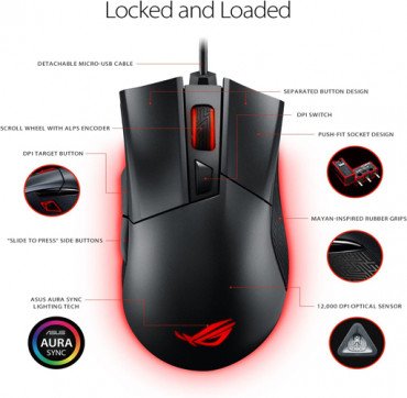 Asus Gaming Mouse ROG GLADIUS II RGB Asus Gaming Mouse ROG GLADIUS II RGB