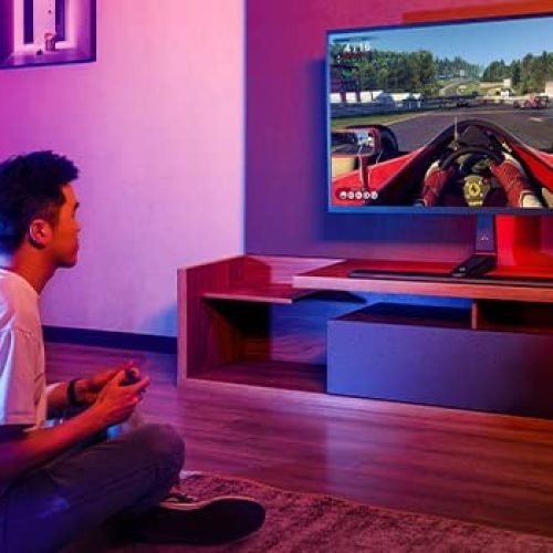 GAMEON GAMING TABLE TV STAND 37*65 RGB UP TO 40KG GAMEON GAMING TABLE TV STAND 37*65 RGB UP TO 40KG