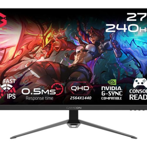 شاشة العاب جيم اون GAMEON | بدقة (2560x1440) QHD | مقاس 27 انش | لوحة IPS | استجابة 1 مللي ثانية | معدل تحديث 240 هرتز | طراز GOES27QHD240IPS شاشة العاب جيم اون GAMEON | بدقة (2560x1440) QHD | مقاس 27 انش | لوحة IPS | استجابة 1 مللي ثانية | معدل تحديث 240 هرتز | طراز GOES27QHD240IPS