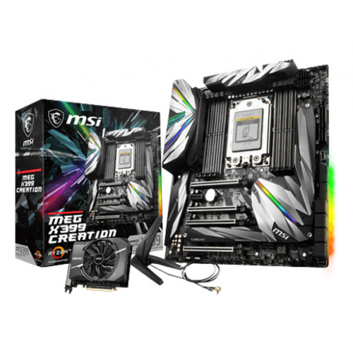 MSI Gaming AMD Ryzen ThreadRipper DDR4 VR Ready HDMI USB 3 SLI CFX Extended-ATX Motherboard (MEG X399 Creation) MSI Gaming AMD Ryzen ThreadRipper DDR4 VR Ready HDMI USB 3 SLI CFX Extended-ATX Motherboard (MEG X399 Creation)