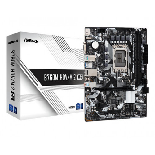 ASRock B760M-HDV/M.2 LGA 1700 DDR4 Micro ATX Motherboard