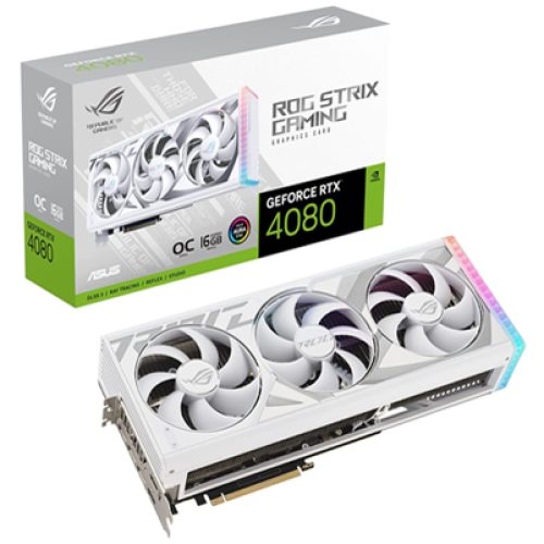 ASUS ROG Strix GeForce RTX 4080 16GB White OC Edition GDDR6X Gaming Graphics Card ASUS ROG Strix GeForce RTX 4080 16GB White OC Edition GDDR6X Gaming Graphics Card