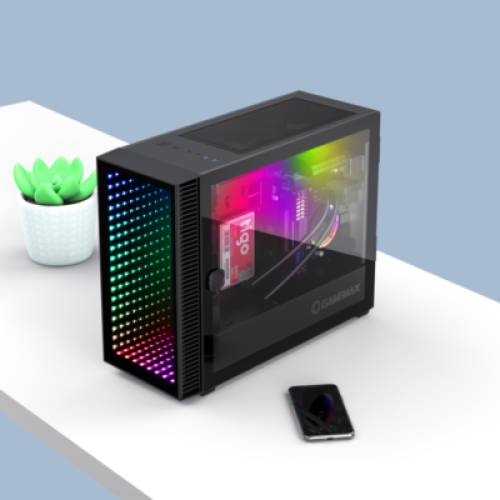 صندوق كمبيوتر العاب GAMEMAX | يدعم Mini ITX | اسود | طراز ITX01 (ABYSS) صندوق كمبيوتر العاب GAMEMAX | يدعم Mini ITX | اسود | طراز ITX01 (ABYSS)