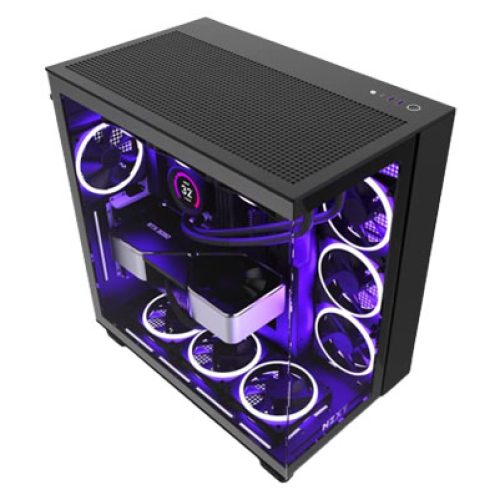 صندوق كمبيوتر العاب Nzxt | حجم متوسط | يدعم Micro ATX | اسود | طراز H9 Flow صندوق كمبيوتر العاب Nzxt | حجم متوسط | يدعم Micro ATX | اسود | طراز H9 Flow