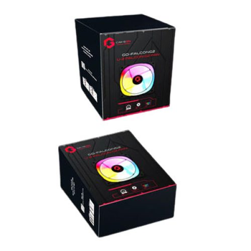 GAMEON GO FAN CASE FALCONGLAZE BLACK 3PACK RGB GAMEON GO FAN CASE FALCONGLAZE BLACK 3PACK RGB
