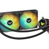 Asus TUF Gaming LC 240 ARGB all-in-one liquid CPU cooler with Aura Sync and dual TUF Gaming 120 mm ARGB radiator fans Asus TUF Gaming LC 240 ARGB all-in-one liquid CPU cooler with Aura Sync and dual TUF Gaming 120 mm ARGB radiator fans