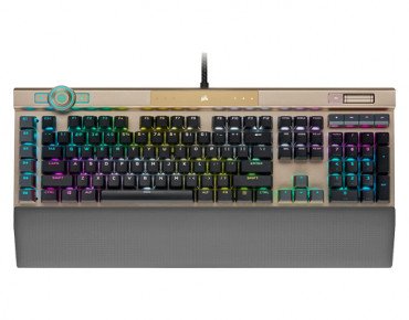CORSAIR K100 RGB Optical-Mechanical Gaming Keyboard Midnight Gold