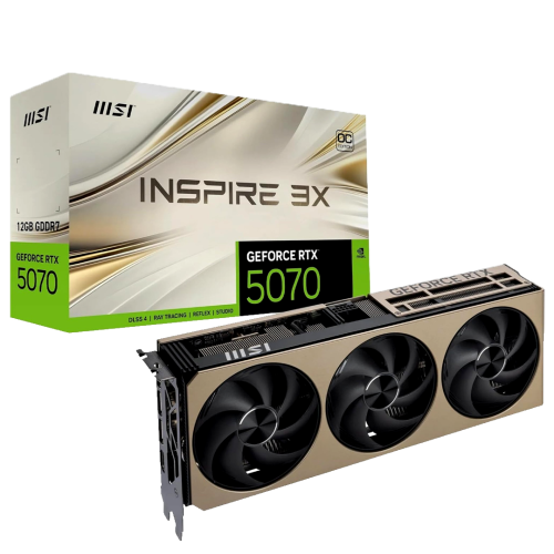 MSI GeForce RTX 5070 INSPIRE 3X OC Graphics Card +MSI MAG A750BN PCIE5 750 W - power supply MSI GeForce RTX 5070 INSPIRE 3X OC Graphics Card +MSI MAG A750BN PCIE5 750 W - power supply