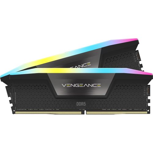 CORSAIR VENGEANCE RGB 96GB (2×48GB) DDR5 5200MHz Memory Kit – Black