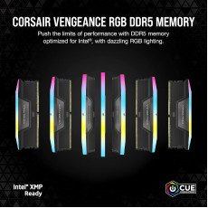 CORSAIR VENGEANCE RGB 96GB (2×48GB) DDR5 5200MHz Memory Kit – Black