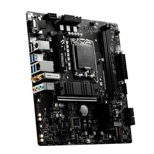 MSI B760M BOMBER WIFI DDR5 Micro ATX Motherboard MSI B760M BOMBER WIFI DDR5 Micro ATX Motherboard