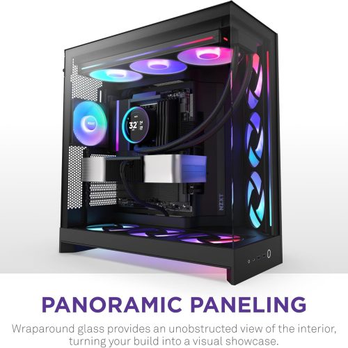 NZXT H9 Flow RGB Mid-Tower ATX Case Black NZXT H9 Flow RGB Mid-Tower ATX Case Black
