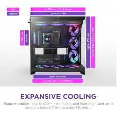 NZXT H9 Flow RGB Mid-Tower ATX Case Black