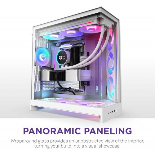 NZXT H9 Flow RGB Mid-Tower ATX Case White