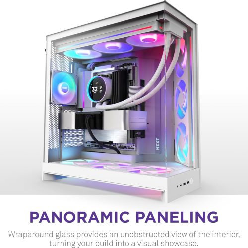 NZXT H9 Flow RGB Mid-Tower ATX Case White NZXT H9 Flow RGB Mid-Tower ATX Case White