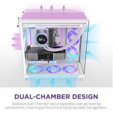 NZXT H9 Flow RGB Mid-Tower ATX Case White