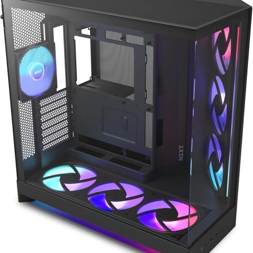 NZXT H9 Flow RGB+ Black Mid-Tower ATX Case NZXT H9 Flow RGB+ Black Mid-Tower ATX Case