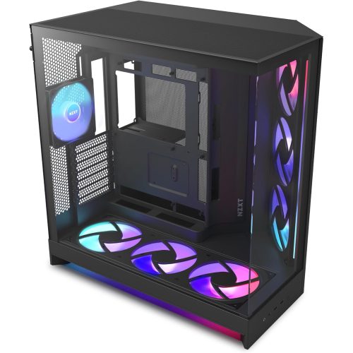 NZXT H9 Flow RGB+ Black Mid-Tower ATX Case NZXT H9 Flow RGB+ Black Mid-Tower ATX Case
