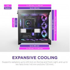 NZXT H9 Flow RGB+ Black Mid-Tower ATX Case