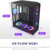 NZXT H9 Flow RGB+ Black Mid-Tower ATX Case NZXT H9 Flow RGB+ Black Mid-Tower ATX Case