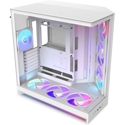 NZXT H9 Flow RGB+ White Mid-Tower ATX Case