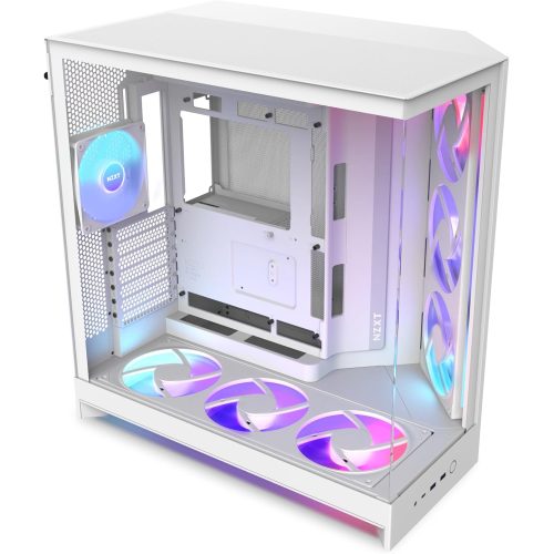 NZXT H9 Flow RGB+ White Mid-Tower ATX Case NZXT H9 Flow RGB+ White Mid-Tower ATX Case