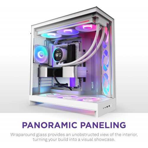 NZXT H9 Flow RGB+ White Mid-Tower ATX Case