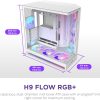 NZXT H9 Flow RGB+ White Mid-Tower ATX Case NZXT H9 Flow RGB+ White Mid-Tower ATX Case