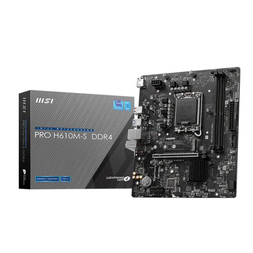 MSI PRO H610M-S DDR5 M-ATX Gaming Motherboard MSI PRO H610M-S DDR5 M-ATX Gaming Motherboard