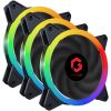 GAMEON U-2 Falcon G2 Case Fan - 3 Pack, 120mm Fixed RGB, High Airflow & Ultra Quiet Performance