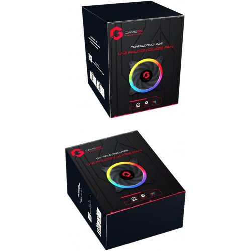 GAMEON U-2 Falcon G2 Case Fan - 3 Pack, 120mm Fixed RGB, High Airflow & Ultra Quiet Performance